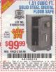 Harbor Freight Coupon 1.51 CUBIC FT. SOLID STEEL DIGITAL FLOOR SAFE Lot No. 61565/62678/91006 Expired: 5/18/15 - $99.99
