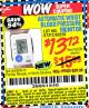 Harbor Freight Coupon AUTOMATIC WRIST BLOOD PRESSURE MONITOR Lot No. 67212/62220 Expired: 5/16/15 - $13.72