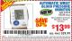 Harbor Freight Coupon AUTOMATIC WRIST BLOOD PRESSURE MONITOR Lot No. 67212/62220 Expired: 10/10/15 - $13.99