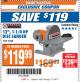 Harbor Freight ITC Coupon 12", 1-1/4 HP DISC SANDER Lot No. 43468 Expired: 11/14/17 - $119.99