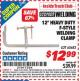 Harbor Freight ITC Coupon 12" HEAVY DUTY F-STYLE WELDING CLAMP Lot No. 65683 Expired: 1/31/16 - $12.99