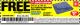 Harbor Freight FREE Coupon HFT 5 FT. 6 IN. X 7 FT. 6 IN. BLUE ALL-PURPOSE WEATHER-RESISTANT TARP Lot No. 953/69210 Expired: 1/3/16 - FWP