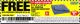 Harbor Freight FREE Coupon 5 FT. 6" X 7 FT. 6" ALL PURPOSE WEATHER RESISTANT TARP Lot No. 953/63110/69210/69128/69136/69248 Expired: 4/10/16 - FWP