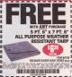 Harbor Freight FREE Coupon 5 FT. 6" X 7 FT. 6" ALL PURPOSE WEATHER RESISTANT TARP Lot No. 953/63110/69210/69128/69136/69248 Expired: 1/17/18 - FWP