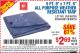 Harbor Freight Coupon HFT 5 FT. 6 IN. X 7 FT. 6 IN. BLUE ALL-PURPOSE WEATHER-RESISTANT TARP Lot No. 953/69210 Expired: 8/17/15 - $2.69
