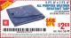 Harbor Freight Coupon HFT 5 FT. 6 IN. X 7 FT. 6 IN. BLUE ALL-PURPOSE WEATHER-RESISTANT TARP Lot No. 953/69210 Expired: 10/14/15 - $2.69