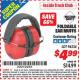 Harbor Freight ITC Coupon FOLDABLE EAR MUFFS Lot No. 70040 Expired: 1/31/16 - $4.99