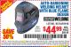 Harbor Freight Coupon AUTO-DARKENING WELDING HELMET WITH BLUE FLAME DESIGN Lot No. 91214/61610/63122 Expired: 5/26/15 - $44.99