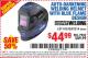 Harbor Freight Coupon AUTO-DARKENING WELDING HELMET WITH BLUE FLAME DESIGN Lot No. 91214/61610/63122 Expired: 10/26/15 - $44.99