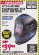 Harbor Freight Coupon AUTO-DARKENING WELDING HELMET WITH BLUE FLAME DESIGN Lot No. 91214/61610/63122 Expired: 1/31/18 - $39.99