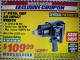 Harbor Freight ITC Coupon 1" PISTOL GRIP AIR IMPACT WRENCH Lot No. 62396/62355 Expired: 4/30/18 - $109.99