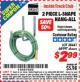 Harbor Freight ITC Coupon 2 PIECE L-SHAPE HANG-ALL Lot No. 38441/68997 Expired: 4/30/16 - $2.99