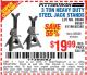 Harbor Freight Coupon 3 TON HEAVY DUTY STEEL JACK STANDS Lot No. 61196/62392/38846/69597 Expired: 7/20/15 - $19.99