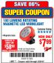 Harbor Freight Coupon ROTATING MAGNETIC LED WORK LIGHT Lot No. 63422/62955/64066/63766 Expired: 2/26/18 - $7.99