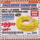 Harbor Freight ITC Coupon VANGUARD 100 FT. X 10/3 GAUGE MULTIPLE-OUTLET EXTENSION CORD, YELLOW Lot No. 62918 Expired: 5/31/17 - $99.99