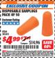 Harbor Freight ITC Coupon DISPOSABLE EAR PLUGS PACK OF 50 Lot No. 96365 Expired: 9/30/17 - $4.99
