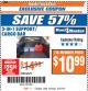 Harbor Freight ITC Coupon 2-IN-1 SUPPORT/CARGO BAR Lot No. 66172 Expired: 2/27/18 - $10.99