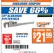 Harbor Freight ITC Coupon 24" ALUMINUM PIPE WRENCH Lot No. 63649 Expired: 3/27/18 - $21.99