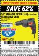 Harbor Freight Coupon 3/8" VARIABLE SPEED REVERSIBLE DRILL Lot No. 60614/3670/61719 Expired: 1/2/17 - $10.99