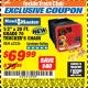 Harbor Freight ITC Coupon HAUL-MASTER 1/2 IN. X 20 FT. GRADE 70 TRUCKERS CHAIN Lot No. 63236 Expired: 12/31/17 - $69.99