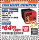 Harbor Freight ITC Coupon HAUL-MASTER 1/2 IN. X 20 FT. GRADE 70 TRUCKERS CHAIN Lot No. 63236 Expired: 3/31/18 - $64.99