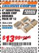 Harbor Freight ITC Coupon 4" INDUSTRIAL GRADE CHIP BRUSHES PACK OF 12 Lot No. 61494 Expired: 7/31/17 - $13.99