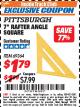Harbor Freight ITC Coupon 7" RAFTER ANGLE SQUARE Lot No. 69364 Expired: 7/31/17 - $1.79