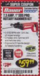 Harbor Freight Coupon 7.3 AMP, 1" SDS PRO ROTARY HAMMER KIT Lot No. 63443/63433 Expired: 3/31/18 - $59.99
