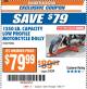 Harbor Freight ITC Coupon 1250 LB. CAPACITY LOW PROFILE MOTORCYCLE DOLLY Lot No. 95896 Expired: 9/26/17 - $79.99