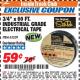 Harbor Freight ITC Coupon 3/4" X 60 FT. INDUSTRIAL GRADE ELECTRICAL TAPE Lot No. 63239 Expired: 8/31/17 - $0.59