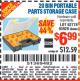 Harbor Freight Coupon 20 BIN PORTABLE PARTS STORAGE CASE Lot No. 62778/93928 Expired: 1/16/16 - $6.99