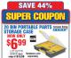 Harbor Freight Coupon 20 BIN PORTABLE PARTS STORAGE CASE Lot No. 62778/93928 Expired: 12/20/15 - $6.99