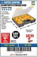 Harbor Freight Coupon 20 BIN PORTABLE PARTS STORAGE CASE Lot No. 62778/93928 Expired: 3/18/18 - $5.99