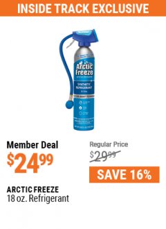 Harbor Freight ITC Coupon 18 OZ. ARCTIC FREEZE REFRIGERANT Lot No. 97275 Expired: 7/29/21 - $24.99