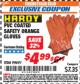 Harbor Freight ITC Coupon HARDY PVC COATED SAFETY ORANGE GLOVES Lot No. 99691 Expired: 9/30/17 - $4.99