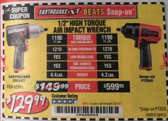 Harbor Freight Coupon 1/2" COMPOSITE PRO EXTREME TORQUE AIR IMPACT WRENCH Lot No. 62891 Expired: 1/31/19 - $129.99