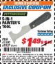 Harbor Freight ITC Coupon 5-IN-1 PAINTER'S TOOL Lot No. 69557 Expired: 10/31/17 - $1.49