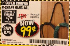 Harbor Freight Coupon V-SHAPE HANG-ALL Lot No. 38442/61430/61533/68995 Expired: 10/31/18 - $0.99