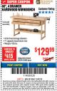 Harbor Freight ITC Coupon 60", 4 DRAWER HARDWOOD WORKBENCH Lot No. 63395/93454/69054/62603 Expired: 3/8/18 - $129.99