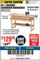 Harbor Freight Coupon 60", 4 DRAWER HARDWOOD WORKBENCH Lot No. 63395/93454/69054/62603 Expired: 11/26/17 - $129.99