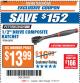 Harbor Freight ITC Coupon PITTSBURGH PRO 1/2 IN. DRIVE COMPOSITE RATCHET Lot No. 62618 Expired: 11/21/17 - $13.99