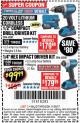 Harbor Freight Coupon HERCULES 20 VOLT LITHIUM CORDLESS 1/4" HEX IMPACT DRIVER KIT Lot No. 63380 Expired: 11/30/17 - $99.99