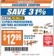 Harbor Freight ITC Coupon 12 PIECE PROFESSIONAL AIR TOOLACCESSORY KIT Lot No. 68194/61388 Expired: 1/30/18 - $12.99