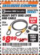 Harbor Freight ITC Coupon HEAVY DUTY BIKE LOCK AND CABLE  Lot No. 66364 Expired: 12/31/17 - $8.99
