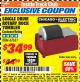 Harbor Freight ITC Coupon SINGLE DRUM ROTARY ROCK TUMBLER Lot No. 67631 Expired: 12/31/17 - $34.99