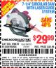 Harbor Freight Coupon 7-1/4" CIRCULAR SAW WITH LASER GUIDE SYSTEM Lot No. 69078/61440/95004 Expired: 5/30/15 - $29.99
