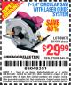 Harbor Freight Coupon 7-1/4" CIRCULAR SAW WITH LASER GUIDE SYSTEM Lot No. 69078/61440/95004 Expired: 6/27/15 - $29.99