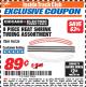Harbor Freight ITC Coupon 9 PIECE HEAT SHRINK TUBING ASSORTMENT Lot No. 45058/96024 Expired: 3/31/18 - $0.89