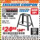 Harbor Freight ITC Coupon 29" HEAVY DUTY TOOL STAND Lot No. 7769, 95128 Expired: 3/31/18 - $24.99