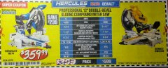 Harbor Freight Coupon HERCULES 12 IN. DUAL-BEVEL SLIDING COMPOUND MITER SAW WITH PRECISION LED SHADOW GUIDE Lot No. 56682/63978 Expired: 8/31/18 - $359.99